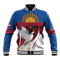 Personalized Latvia Baseball Jacket White Wagtail Dievs Sveti Latviju