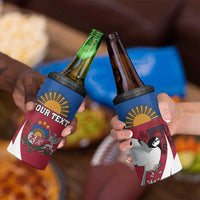 Personalized Latvia 4 in 1 Can Cooler Tumbler White Wagtail Dievs Sveti Latviju