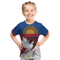 Personalized Latvia Kid T Shirt White Wagtail Dievs Sveti Latviju