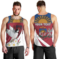 Personalized Latvia Men Tank Top White Wagtail Dievs Sveti Latviju