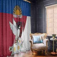 Personalized Latvia Window Curtain White Wagtail Dievs Sveti Latviju