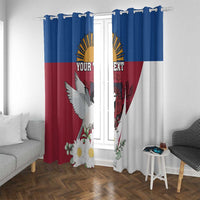 Personalized Latvia Window Curtain White Wagtail Dievs Sveti Latviju