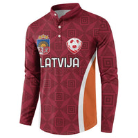 Custom Latvia Football Button Sweatshirt Latvijas Futbola Izlase