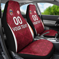 Custom Latvia Football Car Seat Cover Latvijas Futbola Izlase