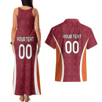 Custom Latvia Football Couples Matching Tank Maxi Dress and Hawaiian Shirt Latvijas Futbola Izlase