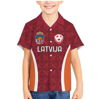 Custom Latvia Football Family Matching Mermaid Dress and Hawaiian Shirt Latvijas Futbola Izlase
