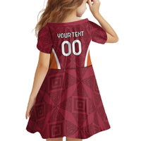 Custom Latvia Football Family Matching Off The Shoulder Long Sleeve Dress and Hawaiian Shirt Latvijas Futbola Izlase