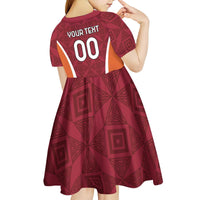Custom Latvia Football Kid Short Sleeve Dress Latvijas Futbola Izlase