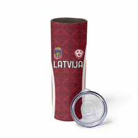 Custom Latvia Football Skinny Tumbler Latvijas Futbola Izlase