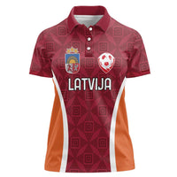 Custom Latvia Football Women Polo Shirt Latvijas Futbola Izlase