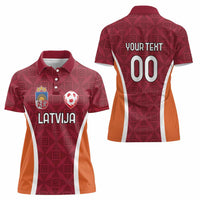 Custom Latvia Football Women Polo Shirt Latvijas Futbola Izlase