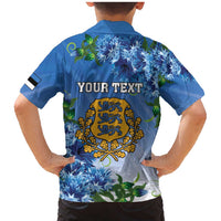 Personalized Estonia Family Matching Mermaid Dress and Hawaiian Shirt Barn Swallow Cornflower Flower