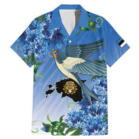 Personalized Estonia Family Matching Mermaid Dress and Hawaiian Shirt Barn Swallow Cornflower Flower