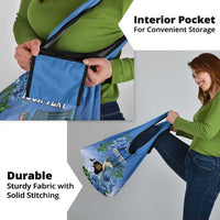 Personalized Estonia Grocery Bag Barn Swallow Cornflower Flower