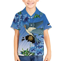 Personalized Estonia Hawaiian Shirt Barn Swallow Cornflower Flower