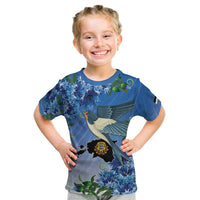 Personalized Estonia Kid T Shirt Barn Swallow Cornflower Flower