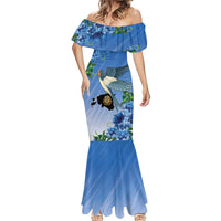 Personalized Estonia Mermaid Dress Barn Swallow Cornflower Flower