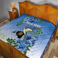 Personalized Estonia Quilt Barn Swallow Cornflower Flower