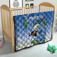 Personalized Estonia Quilt Barn Swallow Cornflower Flower