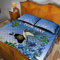 Personalized Estonia Quilt Bed Set Barn Swallow Cornflower Flower