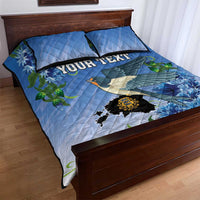 Personalized Estonia Quilt Bed Set Barn Swallow Cornflower Flower