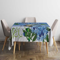 Personalized Estonia Tablecloth Barn Swallow Cornflower Flower