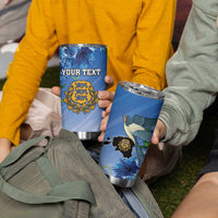 Personalized Estonia Tumbler Cup Barn Swallow Cornflower Flower