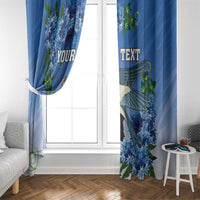 Personalized Estonia Window Curtain Barn Swallow Cornflower Flower