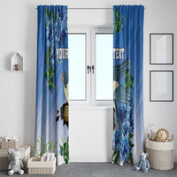 Personalized Estonia Window Curtain Barn Swallow Cornflower Flower