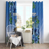 Personalized Estonia Window Curtain Barn Swallow Cornflower Flower
