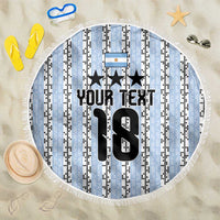 Custom Argentina Heritage Football Beach Blanket La Albiceleste Glory Road to 2026