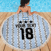 Custom Argentina Heritage Football Beach Blanket La Albiceleste Glory Road to 2026