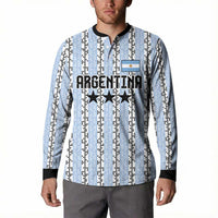 Custom Argentina Heritage Football Button Sweatshirt La Albiceleste Glory Road to 2026