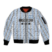 Custom Argentina Heritage Football Sleeve Zip Bomber Jacket La Albiceleste Glory Road to 2026