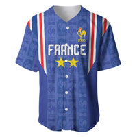 Custom France Football Baseball Jersey Les Bleus Glory Road to 2026