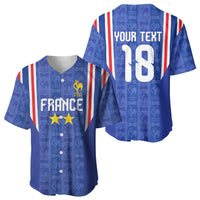Custom France Football Baseball Jersey Les Bleus Glory Road to 2026