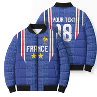 Custom France Football Bomber Puffer Jacket Les Bleus Glory Road to 2026