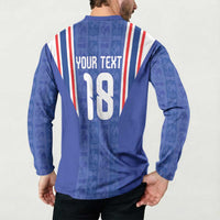 Custom France Football Button Sweatshirt Les Bleus Glory Road to 2026