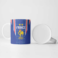 Custom France Football Ceramic Mug Les Bleus Glory Road to 2026