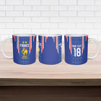 Custom France Football Ceramic Mug Les Bleus Glory Road to 2026