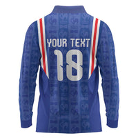 Custom France Football Long Sleeve Polo Shirt Les Bleus Glory Road to 2026