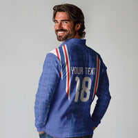 Custom France Football Long Sleeve Polo Shirt Les Bleus Glory Road to 2026