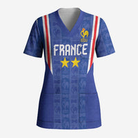 Custom France Football Scrub Top Les Bleus Glory Road to 2026