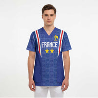 Custom France Football Scrub Top Les Bleus Glory Road to 2026