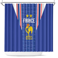 France Football Shower Curtain Les Bleus Glory Road to 2026