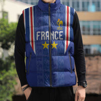 Custom France Football Sleeveless Puffer Jacket Les Bleus Glory Road to 2026