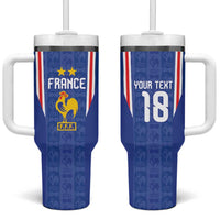 Custom France Football Tumbler With Handle Les Bleus Glory Road to 2026