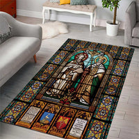 Happy Saints Cyril and Methodius Day Area Rug Christian Stained-Glass Window