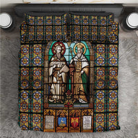 Happy Saints Cyril and Methodius Day Bedding Set Christian Stained-Glass Window
