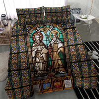 Happy Saints Cyril and Methodius Day Bedding Set Christian Stained-Glass Window